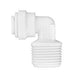 John Guest PP480823W Fixed Elbow Polypro - 1/4 x 3/8 NPTF Fixed Elbow John Guest 