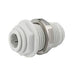 John Guest PP1208W Bulkhead Union Polypro - 1/4 Bulkhead Union John Guest 