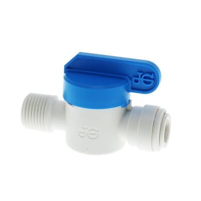 John Guest PPSV011223W Shut-off Valve Polypro Male - 3/8 tube x 3/8 male NPTF Shut-off Valves John Guest