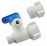 John Guest PASVPP6 Plastic Angle Stop Adapter Valve Lead-Free - 3/8 x 1/2 x 3/8 Angle Stop Adapter Valve John Guest