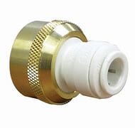 John Guest Brass Female Connector NC2258 (Garden Hose) - 3/8 x 3/4 - 11.5 NH Brass Female Connectors John Guest