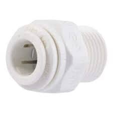 John Guest PP010822W Male Connector Polypro -1/4 x 1/4 NPTF Male Connectors John Guest