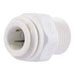John Guest PP010822W Male Connector Polypro -1/4 x 1/4 NPTF Male Connectors John Guest 